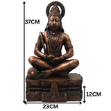 Brass Hanuman Idol Murti, Handcrafted Bajrangbali Anjaneya Statue for Pooja, Home Decor & Spiritual Gifting, Gold, 14.5 Inch, 1 Piece