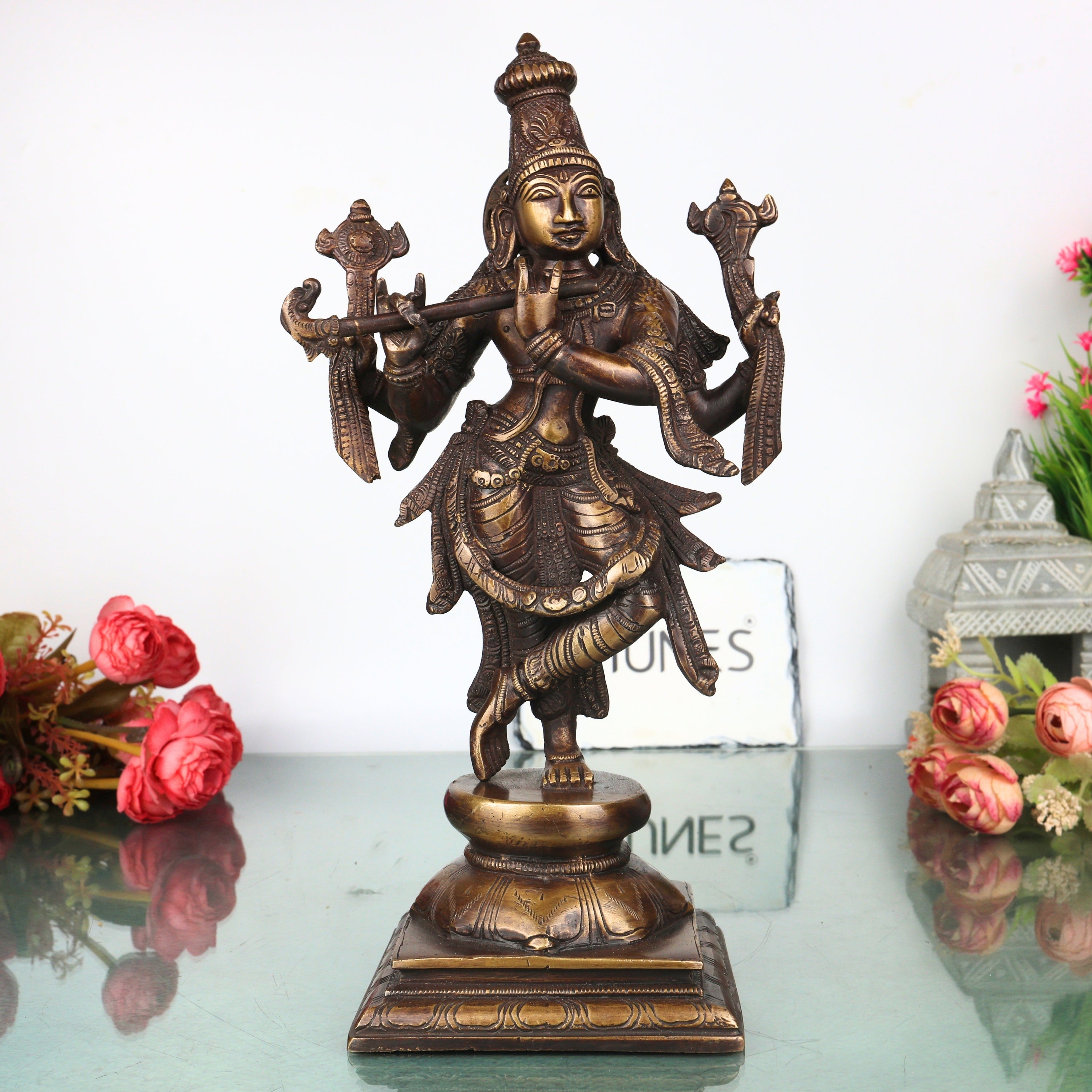 Brass Chaturbhuja Krishna