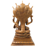 Brass Lord Vishnu Narayana Idol, Handcrafted Traditional Chola Perumal Murti for Pooja, Decor & Gifting, Gold, 16.5 Inch, 1 Piece