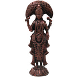 Copper Parameswari Idol Adi Shakti Mahadevi Murti for Pooja, Temple Decor, Traditional Chola Gift, Brown, 5 Inch, 1 Piece