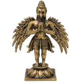 Brass Garuda Idol, Lord Vishnu Vahana Murti for Pooja, Home Decor & Gifting, Gold, 3 Inch, 1 Piece