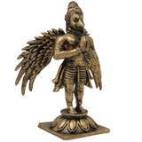 Brass Garuda Idol, Lord Vishnu Vahana Murti for Pooja, Home Decor & Gifting, Gold, 3 Inch, 1 Piece
