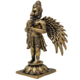 Brass Garuda Idol, Lord Vishnu Vahana Murti for Pooja, Home Decor & Gifting, Gold, 3 Inch, 1 Piece