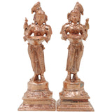 Bronze Deepa Lakshmi Idol, Handcrafted Chola Style Lakshmi Vilakku Murti for Pooja, Home Decor & Spiritual Gifting, Gold, 6.5 Inch, 1 Piece