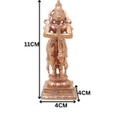 Bronze Hanuman Idol, Anjaneya Handcrafted Bajrangbali Murti for Pooja, Home Decor & Spiritual Gifting, Gold, 4.5 Inch, 1 Piece