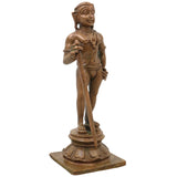 Bronze Murugan Idol Dhandayudhapani Subramanya Kartikeya Statue for Pooja Home Decor Gifting Handcrafted Chola Style, Brown, 4 Inch, 1 Piece