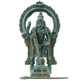 Bronze Thiruchendur Arulmigu Subramaniya Swamy Silai Murugan Skanda Idol, Handcrafted Chola Style Statue for Pooja, Home Decor & Gifting, Brown, 8 Inch, 1 Piece