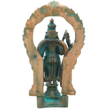 Bronze Thiruchendur Arulmigu Subramaniya Swamy Silai Murugan Skanda Idol, Handcrafted Chola Style Statue for Pooja, Home Decor & Gifting, Brown, 8 Inch, 1 Piece