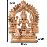 Bronze Mariamman Idol, Mari Amman Devi Murti, Handcrafted Chola Style Statue for Pooja, Home Decor & Gifting, Gold, 7.5 Inch, 1 Piece