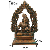 Bronze Laddu Gopal Idol, Bal Krishna Murti for Pooja, Home Temple Decor & Spiritual Gifting, Brown, 6 Inch, 1 Piece