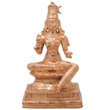 Bronze Parameshwari Idol, Rajarajeshwari Lalita Tripurasundari Murti for Pooja, Home Decor, Gifting, Handcrafted Chola Art, Gold, 6 Inch, 1 Piece