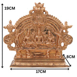 Bronze Vishnu Sridevi Bhudevi Idol, Handcrafted Chola Narayana Murti for Pooja, Temple, Home Decor & Spiritual Gifting, Gold, 7.5 Inch, 1 Piece