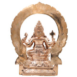 Bronze Narasimha Ganesha Idol, Ganapati Vinayaka Murti for Pooja, Home Decor, Gifting, Handcrafted Chola Style, Gold, 14 Inch, 1 Piece
