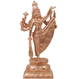 Handcrafted Bronze Vamana Vishnu Idol, Trivikrama Upendra Murti, Traditional Chola Statue for Pooja, Home Decor & Gifting, Gold, 8 Inch, 1 Piece