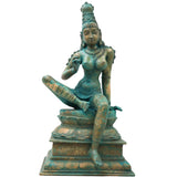 Bronze Parvati Idol, Uma Gauri Ambika Murti for Pooja, Vastu, Home Decor & Premium Gifting, Gold, 15.5 Inch, 1 Piece