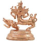 Handcrafted Chola Bronze Sharabheshwara Sharabha Idol, Shiva Avatar Murti for Pooja, Home Decor & Gifting, Gold, 7 Inch, 1 Piece