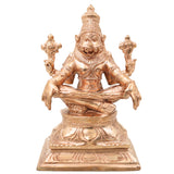Handcrafted Bronze Yoga Narasimha Idol, Chola Style Narasimha Swamy Murti for Pooja, Home Decor & Gifting, Gold, 5 Inch, 1 Piece