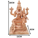 Handcrafted Chola Bronze Lakshmi Narasimha Idol, Sri Narahari Nrusimha Murti for Pooja, Home Decor & Gifting, Gold, 7 Inch, 1 Piece