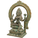 Bronze Mariamman Idol, Mahamariamman Karumariamman Amman Devi Murti for Pooja, Vastu, Home Decor & Gifting, Brown, 9 Inch, 1 Piece