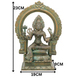 Bronze Mariamman Idol, Mahamariamman Karumariamman Amman Devi Murti for Pooja, Vastu, Home Decor & Gifting, Brown, 9 Inch, 1 Piece