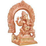 Bronze Ganesha Idol, Handcrafted Chola Ganapati Vinayaka Statue for Pooja, Home Temple, Decor & Gifting, Gold, 6.5 Inch, 1 Piece