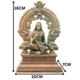 Bronze Adi Shankaracharya Idol, Handcrafted Chola Jagadguru Murti for Pooja, Temple, Home Decor & Spiritual Gifting, Brown, 6.5 Inch, 1 Piece