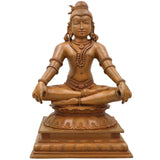 Bronze Shiva Idol Mahadev Murti Chola Handcrafted Traditional Statue for Pooja Home Decor Gifting, Gold, 13 Inch, 1 Piece