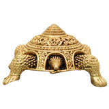 Brass Tortoise Idol Kurma Vishnu Kachhapa Murti Handcrafted Traditional Pooja Home Decor Gifting, Gold, 1 Inch, 1 Piece