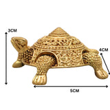Brass Tortoise Idol Kurma Vishnu Kachhapa Murti Handcrafted Traditional Pooja Home Decor Gifting, Gold, 1 Inch, 1 Piece