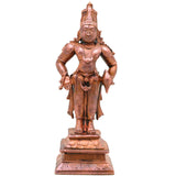 Copper Vittal Idol Vitthal Vithoba Panduranga Murti Handcrafted Traditional Chola Pooja Home Decor Gifting Statue, Brown, 5 Inch, 1 Piece