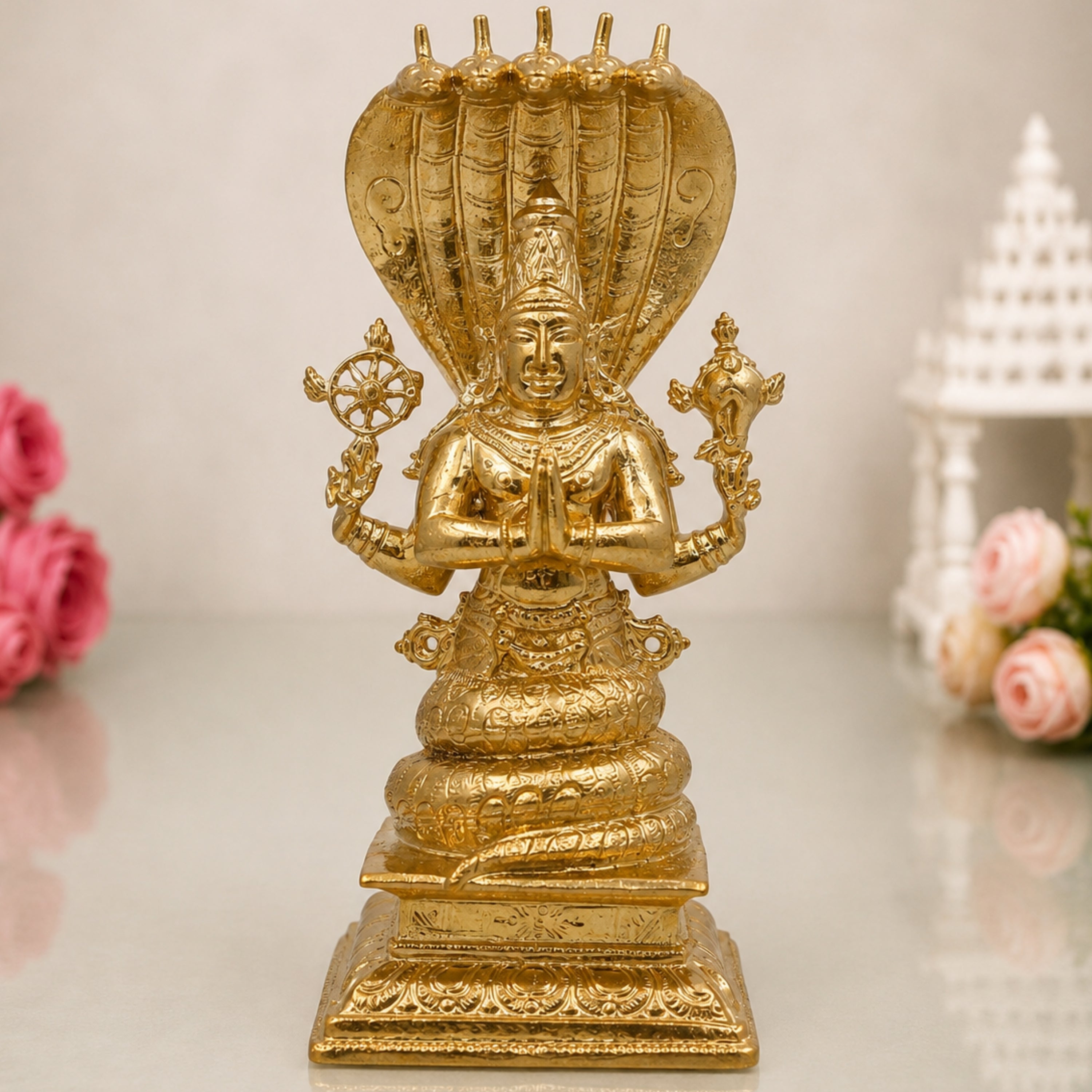  Vishnu with nag aur idol