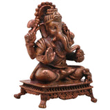 Copper Ganesha Murti Handcrafted Chola Ganapati Vinayaka Idol for Pooja, Home Decor & Spiritual Gifting, Brown, 3 Inch, 1 Piece