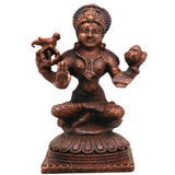 Copper Lakshmi Idol Handcrafted Traditional Tamra Lakshmi Vigraha for Pooja, Vastu, Home Decor & Gifting, Brown, 1.5 Inch, 1 Piece