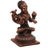 Copper Lakshmi Idol Handcrafted Traditional Tamra Lakshmi Vigraha for Pooja, Vastu, Home Decor & Gifting, Brown, 1.5 Inch, 1 Piece