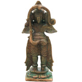 Bronze Hanuman Idol in Antique Finish Handcrafted Chola Bajrangbali Anjaneya Murti for Pooja Temple Home Decor Spiritual Gift, Brown, 3 Inch, 1 Piece