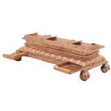 Bronze Peetham Handcrafted Chola Pooja Pedestal, Murti Idol Stand, Traditional Temple Decor & Spiritual Gift, Gold, 2 Inch, 1 Piece