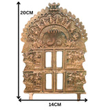 Bronze Prabhavali in Antique Finish Sacred Temple Arch for God Idol, Mandir Pooja, Home Decor & Gifting, Brown, 8 Inch, 1 Piece