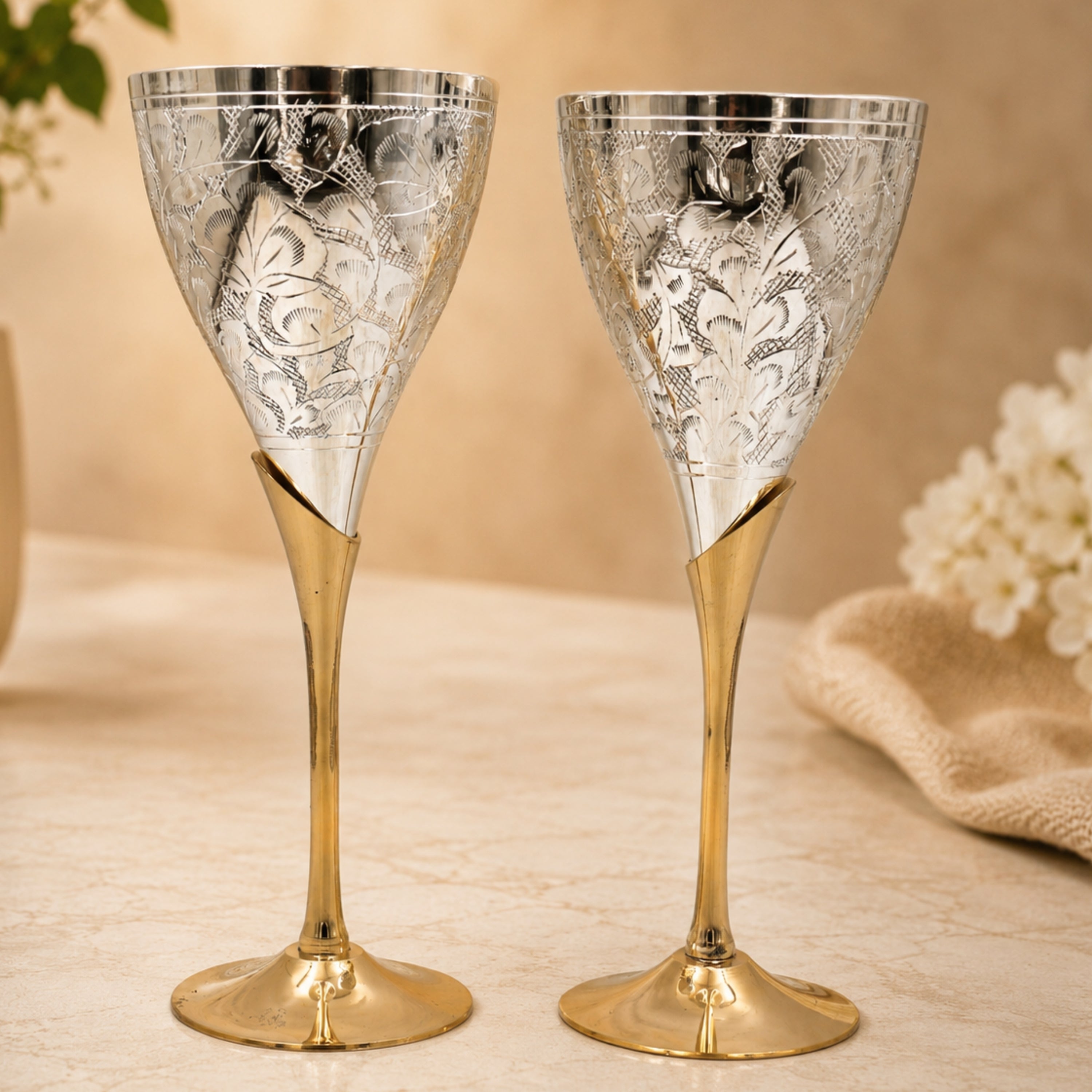 Brass Wine Glass 