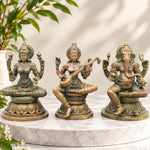 Saraswati Lakshmi Ganesha Idol Set