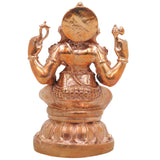 Bronze Ganesha Idol, Ganapati Murti, Chola Handcrafted Statue for Pooja, Home Decor & Gifting, Gold, 4.5 Inch, 1 Piece