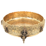 Ashtalakshmi Brass Pooja Bowl, Goddess Lakshmi Worship Vessel for Temple, Vastu Decor & Gifting, Gold, 4 Inch, 1 Piece