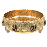 Ashtalakshmi Brass Pooja Bowl, Goddess Lakshmi Worship Vessel for Pooja, Home Decor & Gifting, Gold, 3.5 Inch, 1 Piece
