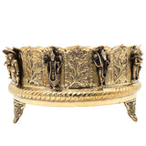 Brass Vishnu Dashavatara Bowl, Lord Narayana Pooja Patra, Handcrafted Traditional Home Decor & Gift, Gold, 4.5 Inch, 1 Piece