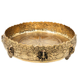 Ashtalakshmi Brass Pooja Bowl, Goddess Lakshmi Worship Vessel for Home Decor, Temple & Gifting, Gold, 3.5 Inch, 1 Piece