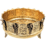 Vishnu Dashavatara Brass Pooja Bowl, Lord Narayana Worship Vessel for Pooja, Home Decor & Gifting, Gold, 4.5 Inch, 1 Piece