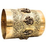 Ashta Lakshmi Brass Grain Measuring Pot, Goddess Lakshmi Pooja Vessel for Home Decor, Temple & Gifting, Gold, 9 Inch, 1 Piece