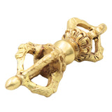 Brass Vajra Dorje 15cm, Buddhist Tibetan Vajrayana Ritual Symbol for Pooja, Meditation, Home Decor & Gifting, Gold, 6 Inch, 1 Piece