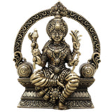 Brass Rajarajeshwari Idol, Lalita Tripura Sundari Devi Murti, Handcrafted for Pooja, Home Decor & Gifting, Gold, 4 Inch, 1 Piece