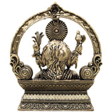 Brass Rajarajeshwari Idol, Lalita Tripura Sundari Devi Murti, Handcrafted for Pooja, Home Decor & Gifting, Gold, 4 Inch, 1 Piece