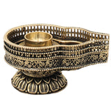 Brass Shivling Lingam Stand Idol, Handcrafted Shiva Linga Peetham for Pooja, Home Decor & Gifting, Gold, 2 Inch, 1 Piece